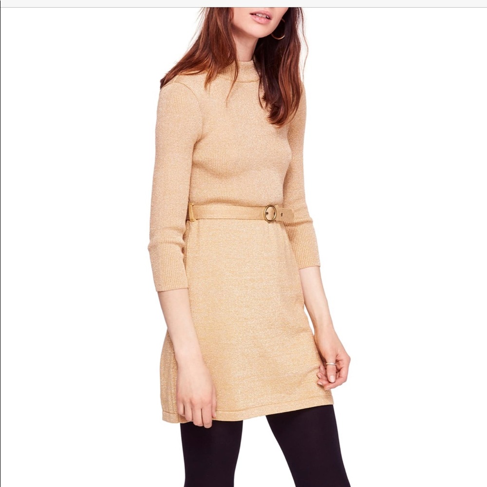 Free people French girl sweater mini dress
